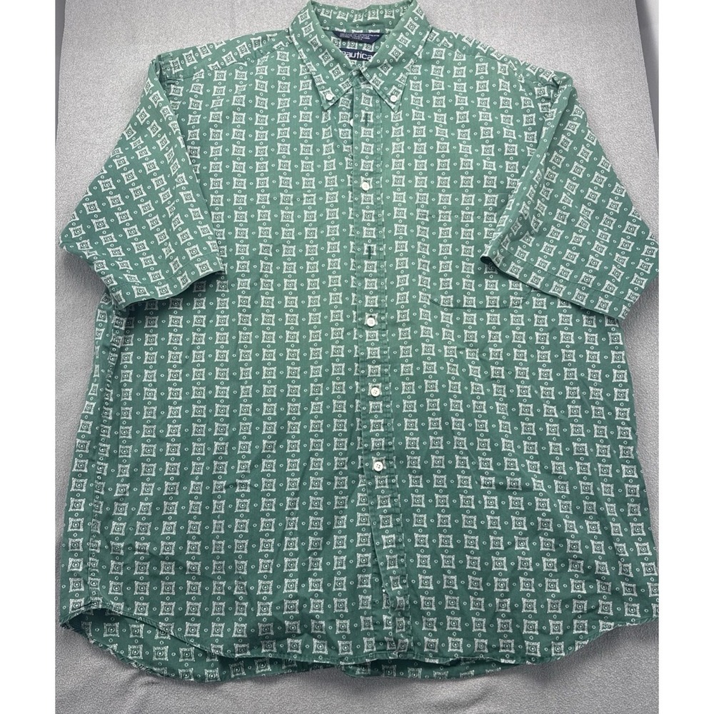 Vintage Nautica Polo Shirt 90s Size LG/TG Competition Grunge Preppy Retro
